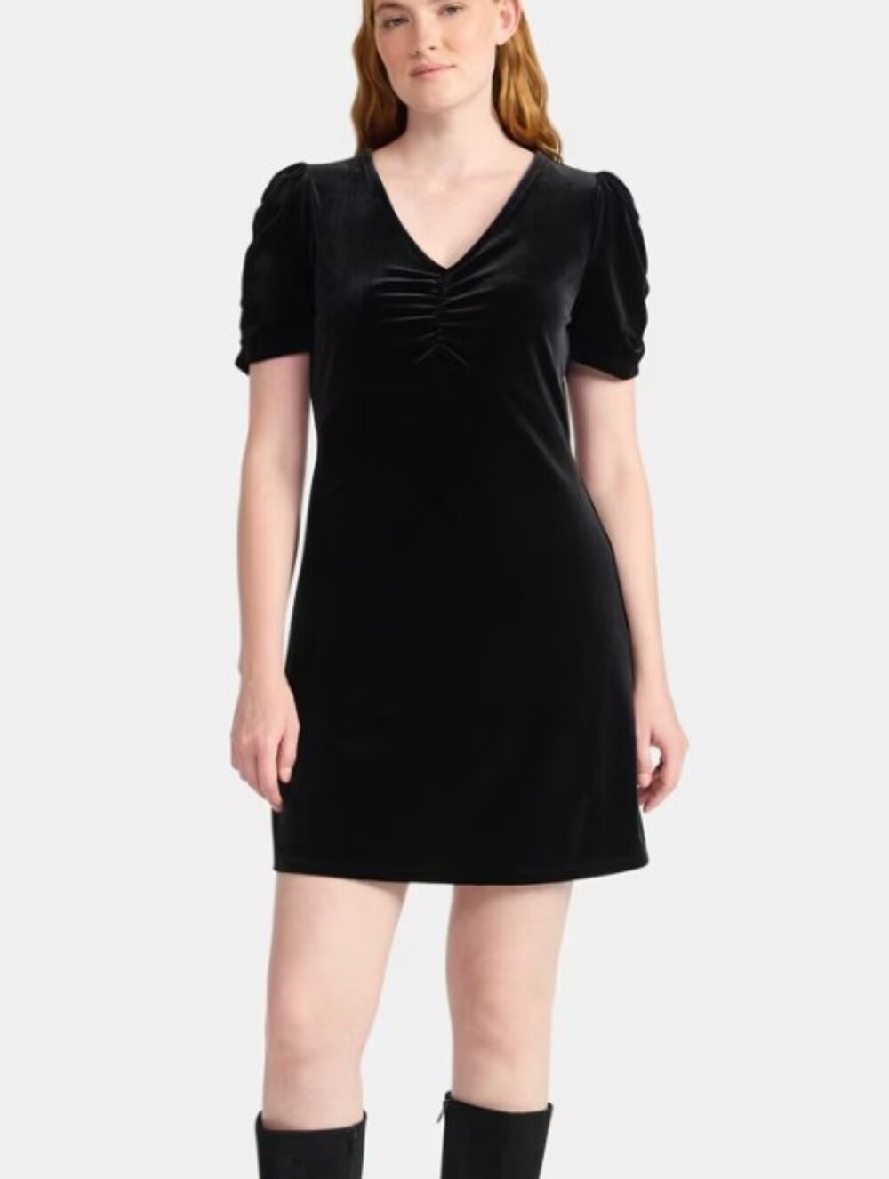 Time And Tru Velvet Mini Dress Sz XS